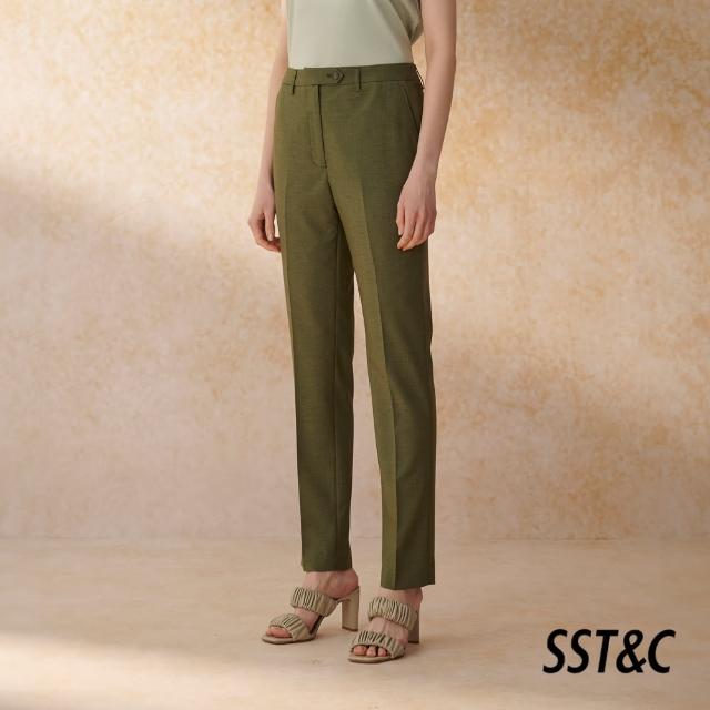 【SST&C 新品９折】橄欖綠合身版西裝褲7262405002