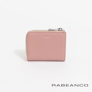 【RABEANCO】歐系經典單拉鍊短夾(臟粉)