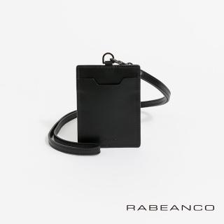 【RABEANCO】頂級牛皮雙面直式證件套(黑)