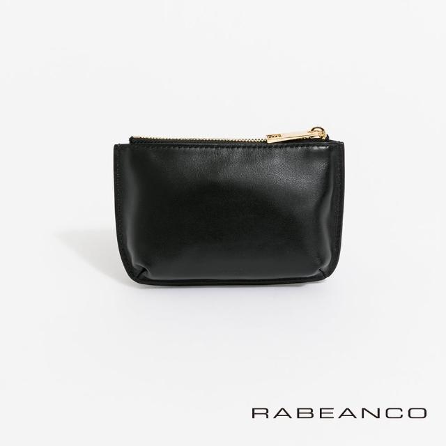 【RABEANCO】迷時尚系列雙拉鍊零錢包-大(黑色)