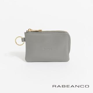 【RABEANCO】經典小牛皮萬用鑰匙零錢包(灰)