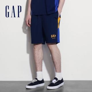 【GAP】男裝 Logo純棉鬆緊短褲-海軍藍(461271)