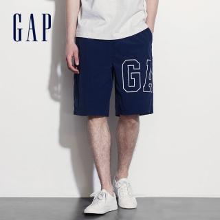 【GAP】男裝 Logo鬆緊短褲-海軍藍(461275)