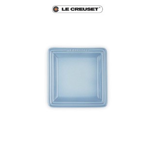【Le Creuset】瓷器正方盤 16cm(海岸藍)