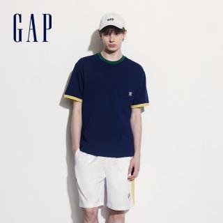 【GAP】男裝 Logo純棉圓領短袖T恤-海軍藍(465586)