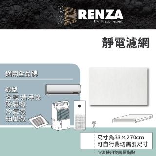 【RENZA】適用 全品牌 空氣清淨機 除濕機 冷氣機 抽風機 3M Honeywell Sharp 小米 飛利浦(靜電濾網 濾芯)