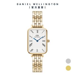 【Daniel Wellington】DW QUADRO Roman numerals 20x26mm 小藍針系列珠寶式小方錶(兩色任選)