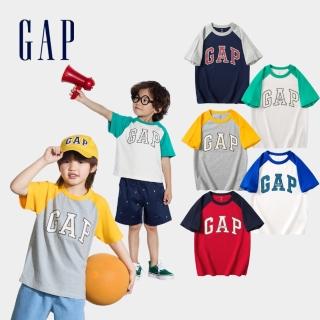 【GAP】兒童裝 Logo純棉圓領短袖T恤-海軍藍(545580)