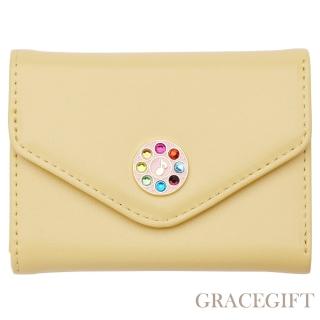 【Grace Gift】小魔女DoReMi聯名-精靈蕾蕾三折短夾(黃)