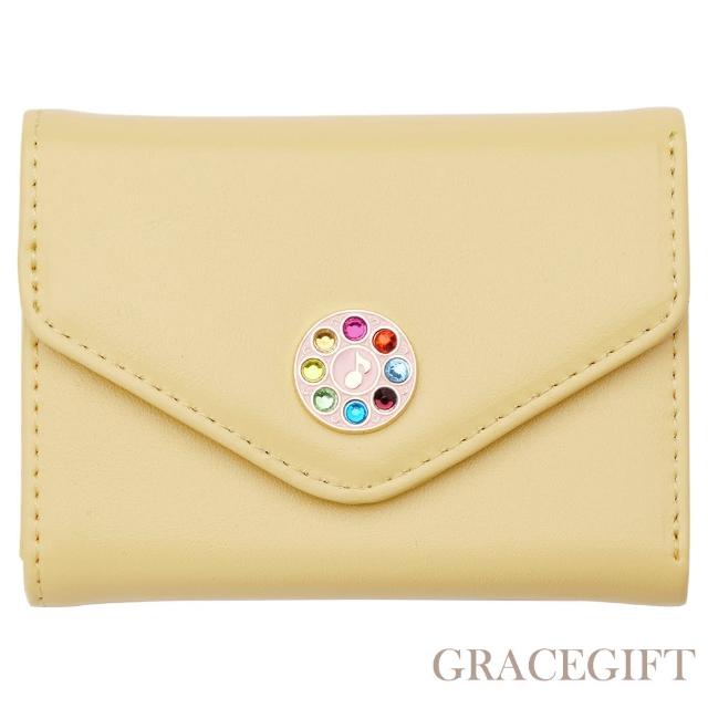 【Grace Gift】小魔女DoReMi聯名-精靈蕾蕾三折短夾(黃)