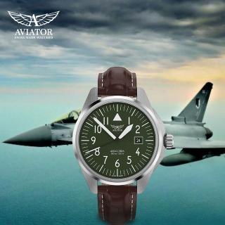 AVIATOR 飛行員 AIRACOBRA P43 TYPE A 飛行風格 腕錶 手錶 男錶(綠色-V13803304)