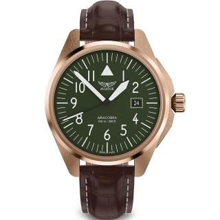 AVIATOR 飛行員 AIRACOBRA P43 TYPE A 飛行風格 腕錶 手錶 男錶(綠色-V13823194)