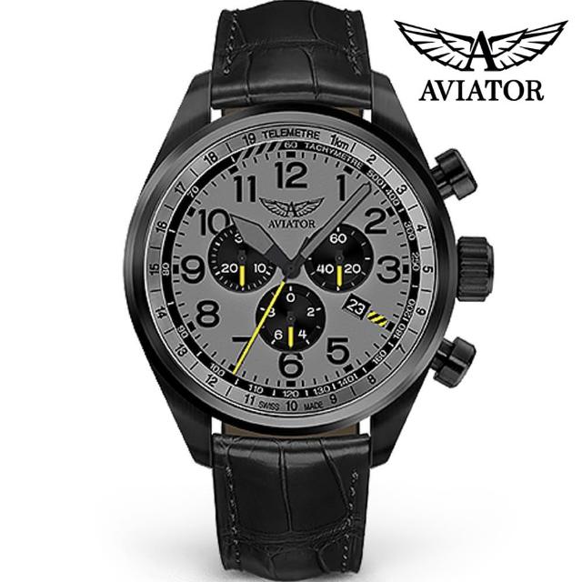 瑞士 AVIATOR AIRACOBRA P45 CHRONO 飛行風格計時腕錶(V22551744)