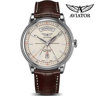 【AVIATOR】飛行員 DOUGLAS DAY-DATE 機械腕錶(V32001414)