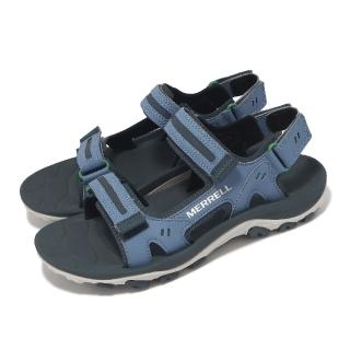 【MERRELL】涼鞋 Huntington Sport Convert 男鞋 藍 黑 防水鞋面 抓地 涼拖鞋(ML037571)