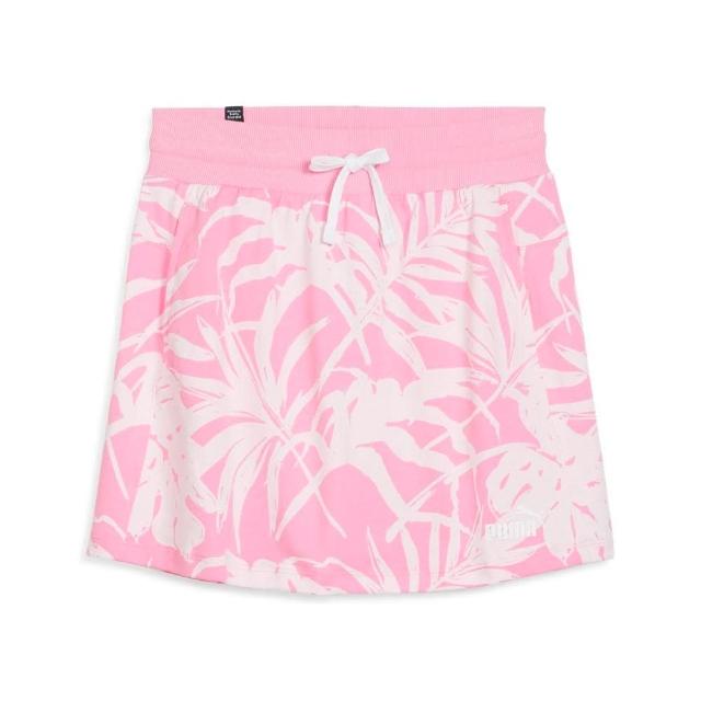 【PUMA】休閒短裙 女款 基本系列Palm Resort印花5吋短裙 粉色(68300930)