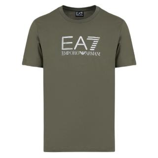 【EMPORIO ARMANI】男款 EA7 品牌LOGO 短袖T恤-灰綠色(M號、L號、XL號、XXL號)