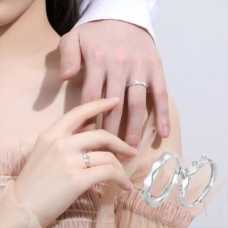 【MoonDy】純銀戒指 情侶戒指 男戒指 韓國戒指 戒指 對戒 銀戒 情侶對戒 開口戒指 定情戒指 情侶禮物