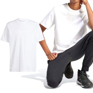 【adidas 愛迪達】ALL SZN Graphic 男款 白色 休閒 上衣 圓領 棉質 T恤 短袖 IN3161