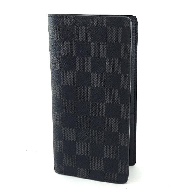 【Louis Vuitton 路易威登】Damier Graphite 黑灰棋盤格紋帆布16卡對摺長夾(展示品)