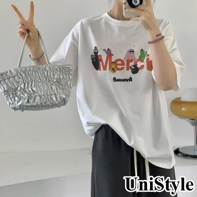 【UniStyle】短袖T恤 韓版萌趣字母印花上衣 女 UP1780(白)