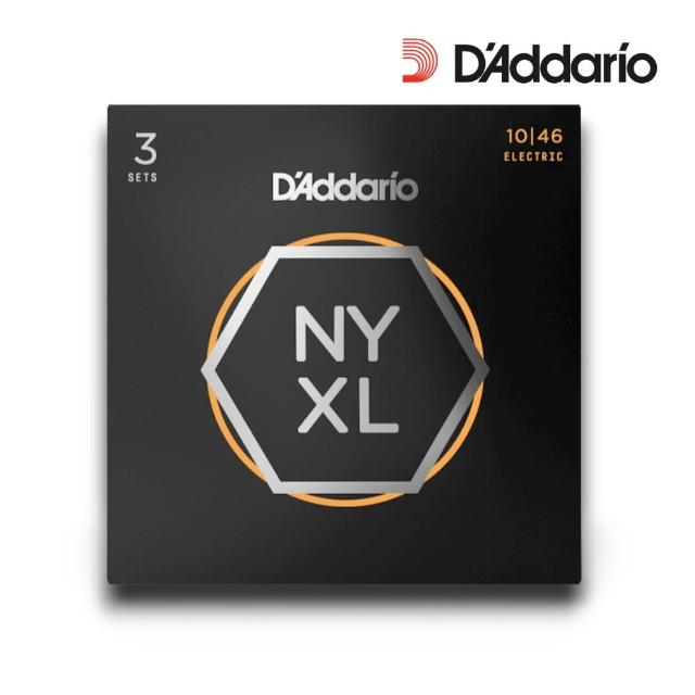 【DAddario】原廠美國製造 三包裝鍍鎳鋼電吉他弦／NYXL1046-3P(電吉他弦 吉他弦 琴弦 結他弦)