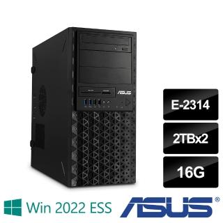 【ASUS 華碩】E-2314 四核直立伺服器(TS100-E11/E-2314/16G/2TBx2 HDD/300W/2022ESS)