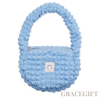 【Grace Gift】小魔女DoReMi聯名-小愛手提肩背雲朵包(藍)
