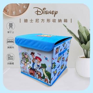 【Disney 迪士尼】麻布收納箱/方形摺疊收納箱/收納盒(買一送一)