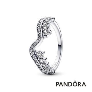 【Pandora 官方直營】漸變式密鑲波浪形戒指-絕版品