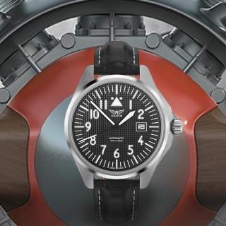 【AVIATOR】飛行員 AIRACOBRA P43 飛行風格 機械錶 男錶 手錶(V33903334)
