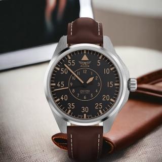 【AVIATOR】飛行員 AIRACOBRA P43 飛行風格 機械錶 男錶 手錶(V33903410)