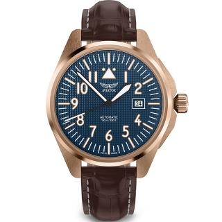 【AVIATOR】飛行員 AIRACOBRA P43 飛行風格 機械錶 男錶 手錶(V33923354)