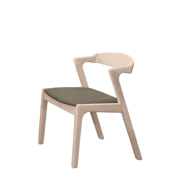 【obis】萊德洗白淺咖啡皮餐椅
