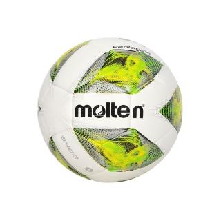 【MOLTEN】#5合成皮足球-機縫無接縫 5號球 訓練 白綠黃銀(F5A3400-G)