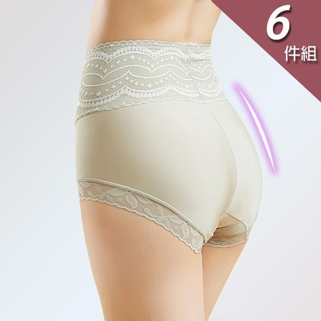 【NVDO】6件-星點蕾絲高腰收腹內褲(M-XL/顏色隨機/中高腰內褲/I043)