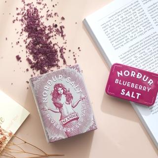 【NORDUR】冰島女神海鹽-藍莓鐵盒100g(來自冰島環境保護區 海鹽 食用海鹽)