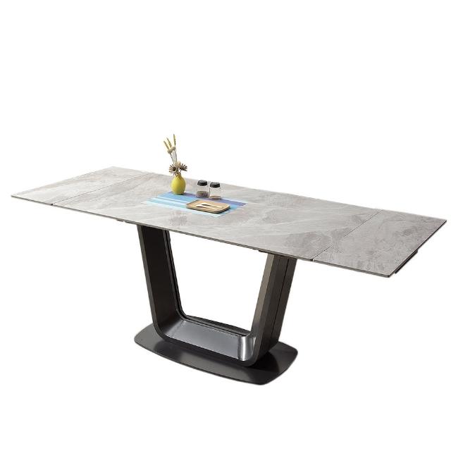 【obis】康托爾6.6尺岩板伸縮餐桌