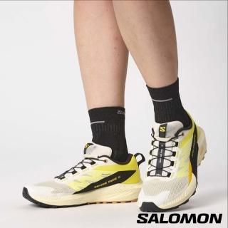 【salomon官方直營】女 SENSE RIDE 5 野跑鞋(香草白/硫淡黃/黑)