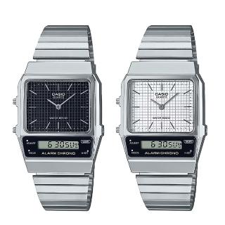 【CASIO 卡西歐】AQ-800E 簡約 復古懷舊 雙顯 多功能 電子鐵 手錶(碼錶 LCD)