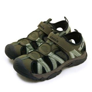 【DIADORA】男 迪亞多那 多功能護趾運動涼鞋 原始叢林系列(軍綠黑 71310)