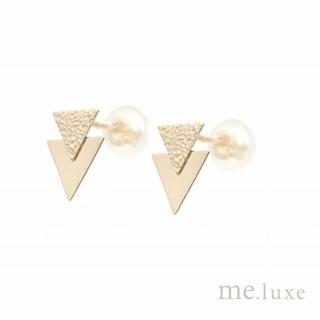 【me.luxe】K10黃K三角形耳環