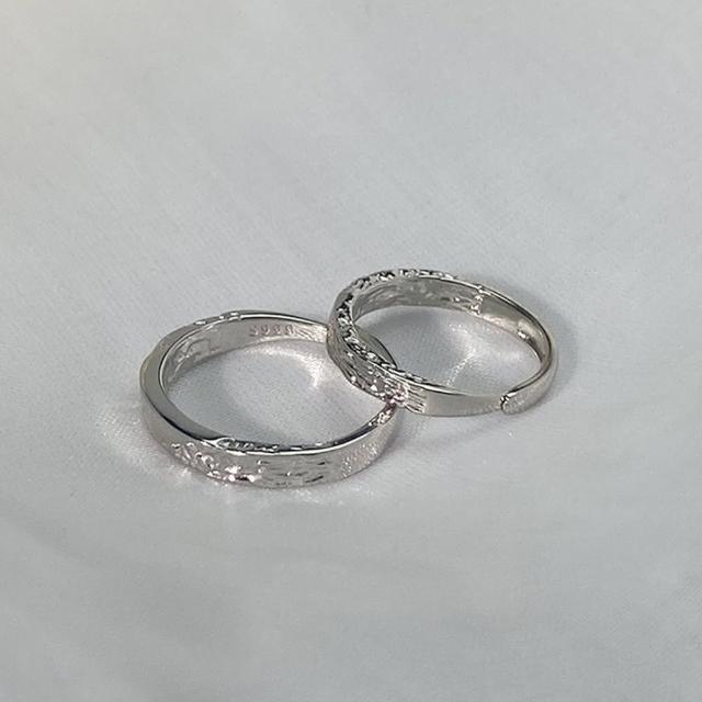 【KT DADA】可調節戒指 情人節禮物 送男友 送女友  紀念禮物 指環 對戒 純銀戒指 情侶對戒 情侶 個性戒指