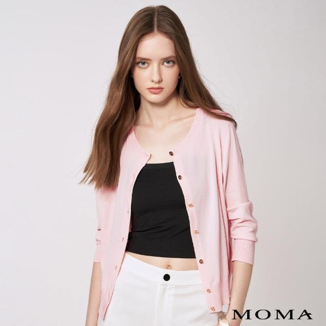 【MOMA】微光小圓領嫘縈針織外套(兩色)
