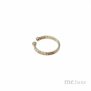 【me.luxe】K10黃K波紋耳骨夾-單耳