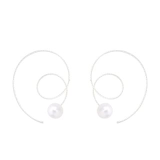 【Olivia Yao Jewellery】純銀天然珍珠 精緻雕花女神 耳環(Varuna Collection)