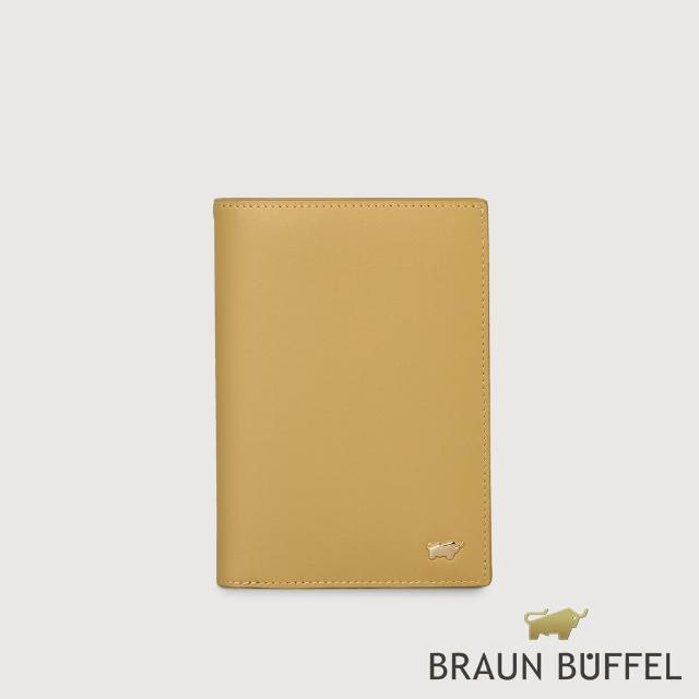 【BRAUN BUFFEL 德國小金牛】台灣總代理 城市-A 護照夾-淺棕色(BF841-181-CR)