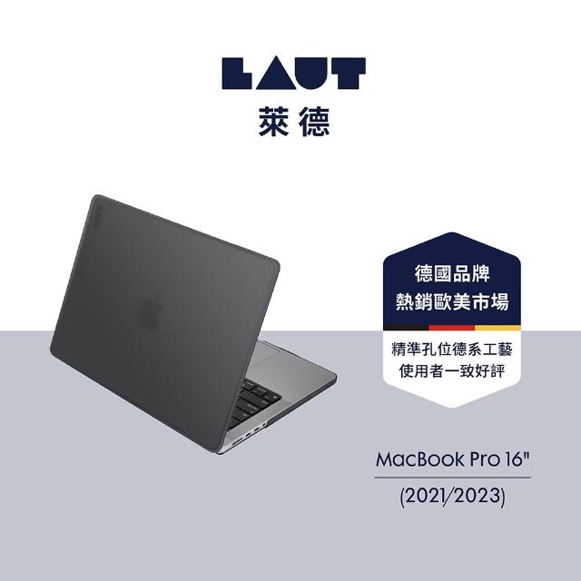 【LAUT 萊德】Macbook Pro 16吋（2021/2023）霧面筆電保護殼-黑(適用M1/M2/M3電腦殼)