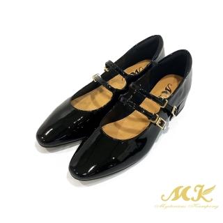 【SM】甜美雙帶中跟瑪莉珍鞋(黑色)