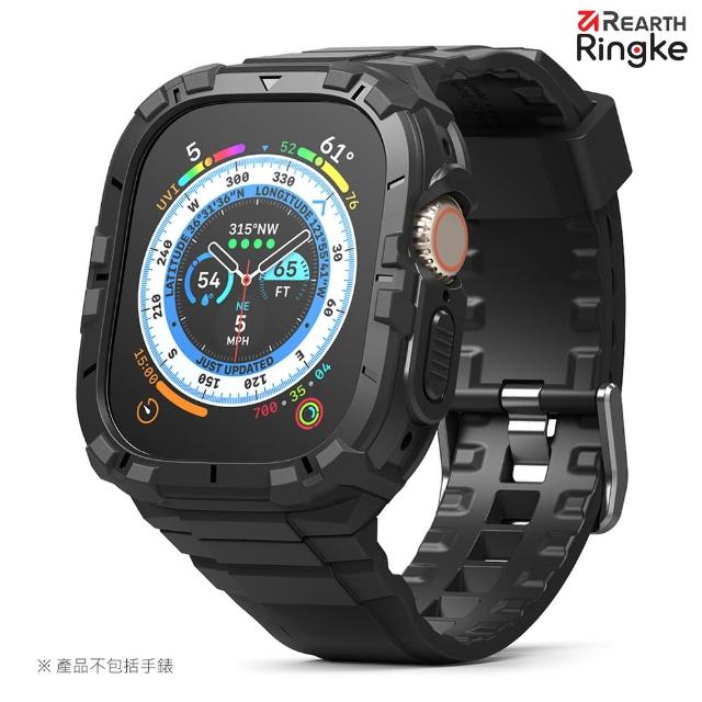 【Ringke】Apple Watch Ultra 2 / 1 49mm Fusion-X Guard 運動型保護殼+錶帶組 黑 白(Rearth 保護套)